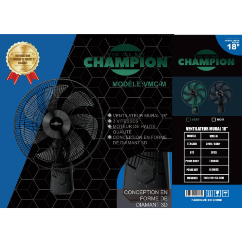 Ventilateur mural champion simple vmc-m